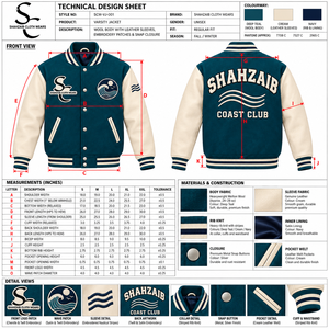 Veste universitaire avec grande broderie au dos, streetwear, veste oversize de style Letterman, logo personnalisé - Product Image 6