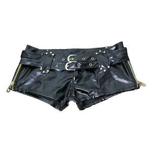 Pantalones Cortos de Cuero Sintético de Cintura Alta, Ajustados y Sexys para Mujer - Product Image 4