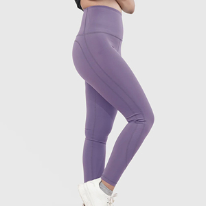 Leggings de Yoga para Mujer, Cintura Media, con Logotipo Personalizado, Diseño Sólido, Material Suave de Spandex, Secado Rápido, Transpirables, de Alta Calidad, para Correr - Product Image 3