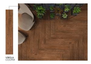 Suelo de baldosas de porcelana mate contemporáneo de 20x120 cm, diseñado para mantener un flujo superficial alargado y un atractivo interior con conexión a tierra. - Product Image 5