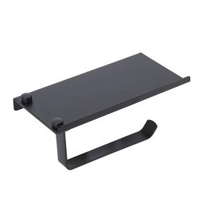 Porte-papier toilette en métal noir sur mesure, finition polie, produit de salle de bain, fournisseur de toilettes, conception d'étagère mobile - Product Image 6