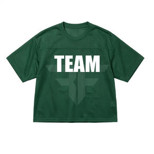 Camiseta de malla de alta calidad con corte holgado, estampado personalizado, número serigrafiado, estilo americano, ropa urbana. - Product Image 1