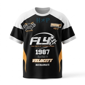 Sportswear Embroidered Breathable Pit Crew Racing Shirts sublimated Heat-Transfer Spandex/Polyester Car Racing shirts for men - Product Image 3