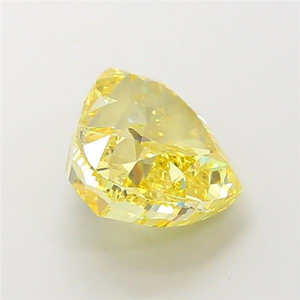 Elegante y llamativo diamante suelto de laboratorio en forma de corazón, color amarillo intenso, 411 quilates, VS1, corte excelente, certificado por IGI, para joyería de lujo. - Product Image 3