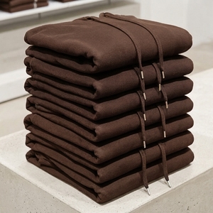 เสื้อฮู้ดดี้ผ้าฝ้ายฟลีซแบบโอเวอร์ไซส์สั่งทำพิเศษสำหรับผู้ชายและผู้หญิง ขายส่ง - Product Image 4