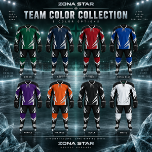Ensemble Maillot et Pantalon de Hockey sur Glace Personnalisé en Gros, Respirant, Vert, 100% Polyester, Maille Tricotée Air-Knit, Unisexe, Kit d'Équipe - Product Image 5
