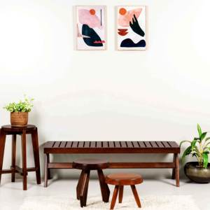 เก้าอี้ไม้ทรงสามขาแบบมิด-โมเดิร์น ขายส่ง สไตล์ชาร์ลอตต์ เปอร์เรียนด์ โต๊ะข้างไม้แบบพับได้สำหรับคลังสินค้า - Product Image 6