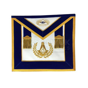 Elegant Handmade Freemasonry Leather Embroidery Adjustable Ceremonial Deluxe Design Masonic Aprons Safety Pin Classical Style - Product Image 5