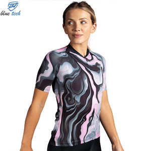 Maillot de Ciclismo para Mujer, Manga Corta, Diseño Floral, Tela Ligera y Elástica, para Ciclismo de Montaña y Carretera - Product Image 2