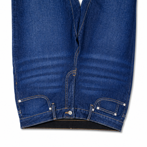 Jean en denim coupe droite, coton mi-lourd, coupe classique, couleur unie, style décontracté, vêtements d'automne pour hommes - Product Image 6