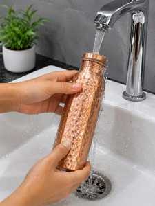 Pure Hammered <b>Copper</b> Water Bottle Handmade Leak Proof Ayurvedic Detox Bottle <b>Gift</b> <b>for</b> <b>Her</b> & Him Wellness Flask Copperflask - Product Image 2