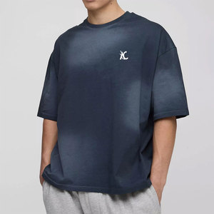 Camiseta con efecto desgastado por el sol, algodón premium, estilo urbano, informal, con efecto lavado, fabricante de ropa - Product Image 3