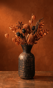 Elegante Florero Artesanal con Textura Ondulada y Acabado Antiguo, Ideal para Decoración de Hogares de Lujo, Bodas y Jardines - Product Image 2