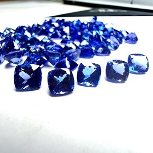 3mm Natural Tanzanite Square <b>Cushion</b> Cut Faceted Calibrated Loose Gemstone Jewelry Making Wholesale Lot - Product Image 4