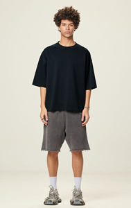 Wholesale High Quality Polyester/Cotton 180gsm Canvas <b>V</b>-neck Short Sleeve Regular <b>Fit</b> Boxy Unisex T-shirt Casual Men Digital - Product Image 5