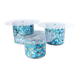 Présentoir à gâteaux en nacre incrustée, avec plateau en acrylique, fait main, pour desserts, vente en gros du Vietnam – Meilleures ventes - Product Image 3