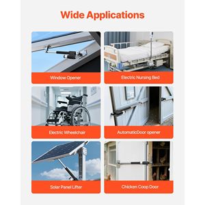 Attuatore Lineare Ultra Resistente da 6 Pollici, 2023 libbre/9000N, 12V, Impermeabile IP65, 0.2 pollici/s, con Staffa di Montaggio e Cilindri - Product Image 6