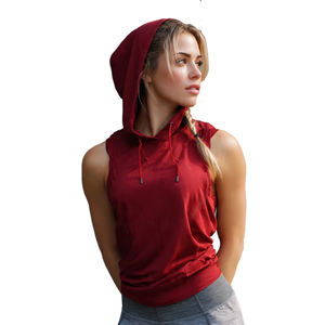 Camiseta Deportiva sin Mangas para Mujer, 100% Algodón/Poliéster, Logotipo Tejido en la Parte Delantera, Resistente al Viento, Transpirable, Ropa Deportiva - Product Image 2