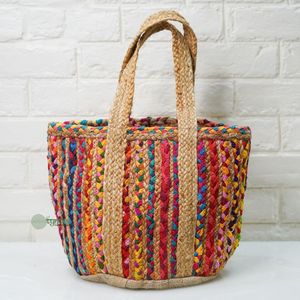 Sac bandoulière femme style bohème 2026, broderie écologique, taille personnalisée, en jute/coton, fabricant indien, plage - Product Image 3