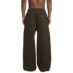 2026 Custom Sweatpants Brown Color Drawstring Waist Wide Leg Long Pants 100%Cotton Blends Heavy <b>Weight</b> <b>Blank</b> Sororities for Men - Product Image 5