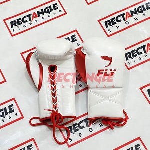 Gants de boxe professionnels sur mesure de haute qualité, en cuir véritable, pour Muay Thai, Kickboxing, avec lacets, pour entraînement en extérieur - Product Image 4