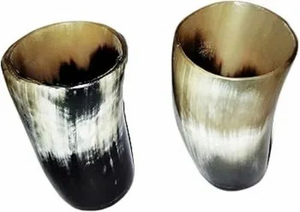 Natural Horn <b>Shot</b> <b>Glass</b> <b>Set</b> Mini Agate Drinking Cup Polished Buffalo Horn Viking Style Animal Design Eco-Friendly FAIZA CRAFT - Product Image 2