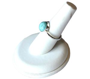 Gran oferta, anillo de plata 925 de canal clásico a la moda para mujer, joyería OEM Larimar chapada en oro rosa para bodas y compromisos - Product Image 4