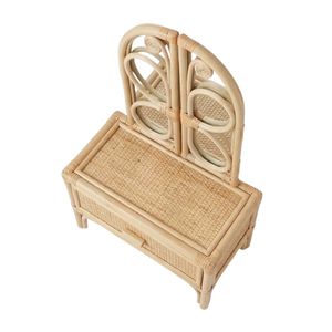 Kids Furniture Nursery Room Butterfly Kids Rattan <b>Vanity</b> Wholesale Price Eco Friendly <b>Makeup</b> Desk Cheap Quality Factory Direct - Product Image 2