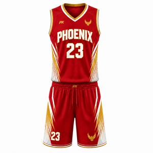 Conjunto de Uniforme de Baloncesto Profesional, Diseño Personalizado de Camiseta y Pantalones Cortos, Kit Deportivo Transpirable y Ligero de Poliéster para Equipos Masculinos - Product Image 1