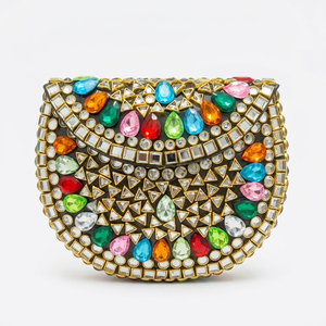 Pochette de soirée mosaïque avec détails décoratifs élégants pour mariages, fêtes, occasions festives, boutiques de cadeaux et vente en gros - Product Image 1