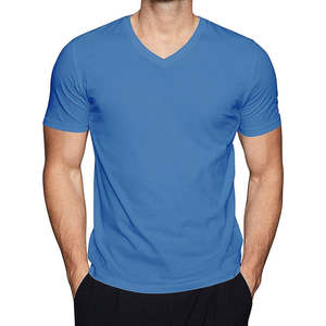 Nouvelle tenue tendance, t-shirts pour hommes en coton de haute qualité, logo personnalisé, t-shirt confortable à col en V, t-shirts pour hommes - Product Image 1