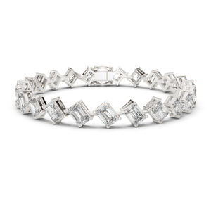 Pulsera de Diamantes de Oro de 18K al por Mayor, Corte Esmeralda Radiante, 13.73ct, Diamantes Naturales, Joyería de Diseño de Lujo para Mujer - Product Image 1