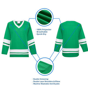 Short de Hockey sur Glace Personnalisé de Qualité Supérieure 2026 Nouveau en Sergé Brodé 100% Polyester Anti-Bactérien Respirant Séchage Rapide - Product Image 2