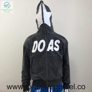 Customised Tech <b>Fleece</b> Men's Reflective Winter Embroidered Breathable Windproof <b>Lined</b> Zip-Up Pullover <b>Hoodie</b> Polyester/Cotton - Product Image 3