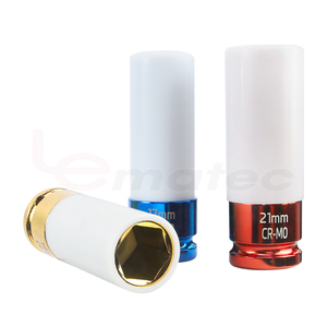 <span class=keywords><strong>3pcs</strong></span> đầy màu sắc 1/2 "ổ đĩa Hợp Kim Bánh xe sâu tác động Súng Nut ổ cắm Bộ 17-19-21mm Nylon tay áo Đài Loan Made - Product Image 4