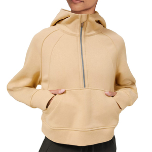 Sudadera con capucha para mujer, manga larga, color sólido, tejida, transpirable, otoño, longitud regular, cremallera frontal - Product Image 1