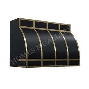 Hotte de cuisine murale en acier inoxydable de haute qualité, design cloche personnalisé, plusieurs finitions, avec couvercle ventilé - Product Image 4