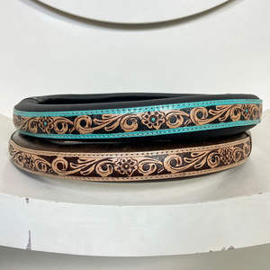 Nouveau personnalisé à la main en cuir usiné à la main accessoires de décoration de voiture en cuir de vache véritable anti-dérapant couverture de volant de voiture - Product Image 5