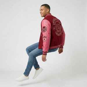 Chaqueta Varsity de Cuero Personalizada para Hombre, Talla Grande, con Capucha, Chaqueta Casual de Invierno, Gruesa y Suave, Estilo Universitario, OEM - Product Image 5