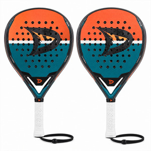 Raqueta de Pádel Profesional de Fibra de Carbono 12K, Fabricante de Raquetas de Pádel con Logotipo Personalizado, Forma de Diamante, Color Verde Azulado y Naranja, Raqueta de Pádel de Alta Potencia para Torneos - Product Image 2