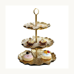 Stylish New Design <b>Cake</b> Pastry Serving <b>Stand</b> In <b>Marble</b> And Metal <b>Cake</b> <b>Stand</b> For Wedding Dessert Party Tabletop Use - Product Image 6