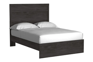Modern Dark Wood Queen <b>Bed</b> Frame with 2-Drawer Storage <b>Platform</b> Bedroom Furniture Set for Apartment & Hotel Use - Product Image 4