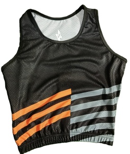 Crop top personnalisé avec logo, doux, pour la course à pied, le fitness, le sport, jacquard ajouré, débardeur court à col rond, ample, pour le yoga, la salle de sport - Product Image 1