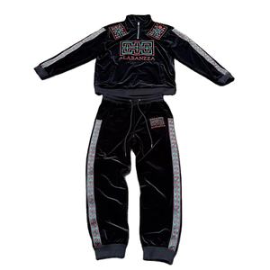 Custom Unisex <b>Velour</b> Workout <b>Tracksuits</b> for Men Wholesale Customize <b>Tracksuit</b> <b>Women</b> Sweatsuit Joggers - Product Image 1