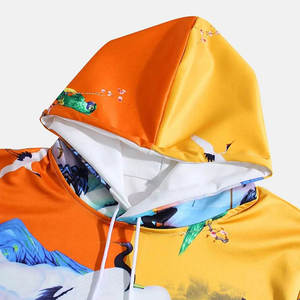 Sudaderas con capucha de sublimación de algodón mezclado de tres colores básicos para hombre, ropa de moda, tallas grandes, nuevo diseño. - Product Image 4