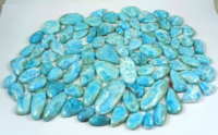 Cabochon de Larimar naturel, pierre précieuse en vrac, cristal de quartz artisanal, pierre semi-précieuse, lot en gros