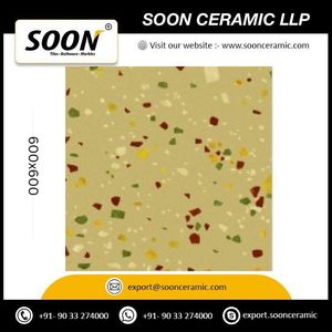 Próximamente: Azulejos de Porcelana Quartzite Taupe para Paredes Interiores, 600x600mm, Textura de Flores y Plantas, Acabado Brillante, Antibacteriano, Resistente a los Ácidos - Product Image 3