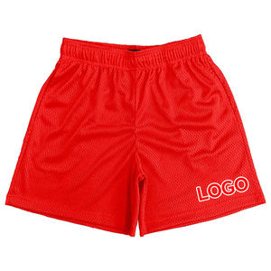 OEM 2026 Men's White Mesh Shorts <b>Elastic</b> Waist Breathable Solid Color Front Logo Print Casual Sport Style Short Length - Product Image 2
