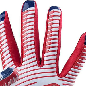 ถุงมือซิลิโคน 7v7 USA คุณภาพสูง ถุงมือรับบอลอเมริกันฟุตบอลแบบกำหนดเองได้ ทนทาน กันลื่น สำหรับเด็กและผู้ใหญ่ พร้อมโลโก้ยาง - Product Image 5