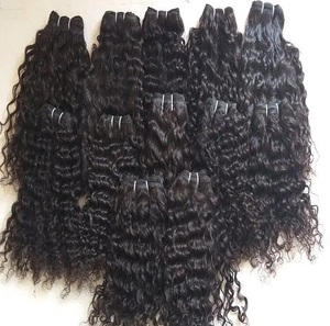 Vente chaude De Luxe Indien Temple Armure Meilleure Qualité Remy Temple Trame De Cheveux Humains Naturel Brut Vague D'eau Bouclés Coudre Tissage Cheveux - Product Image 2